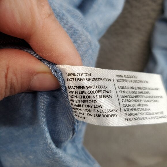 Polo Ralph Lauren Shirt Mens XXL Blue Long Sleeve Button Up Collar - Picture 4 of 8